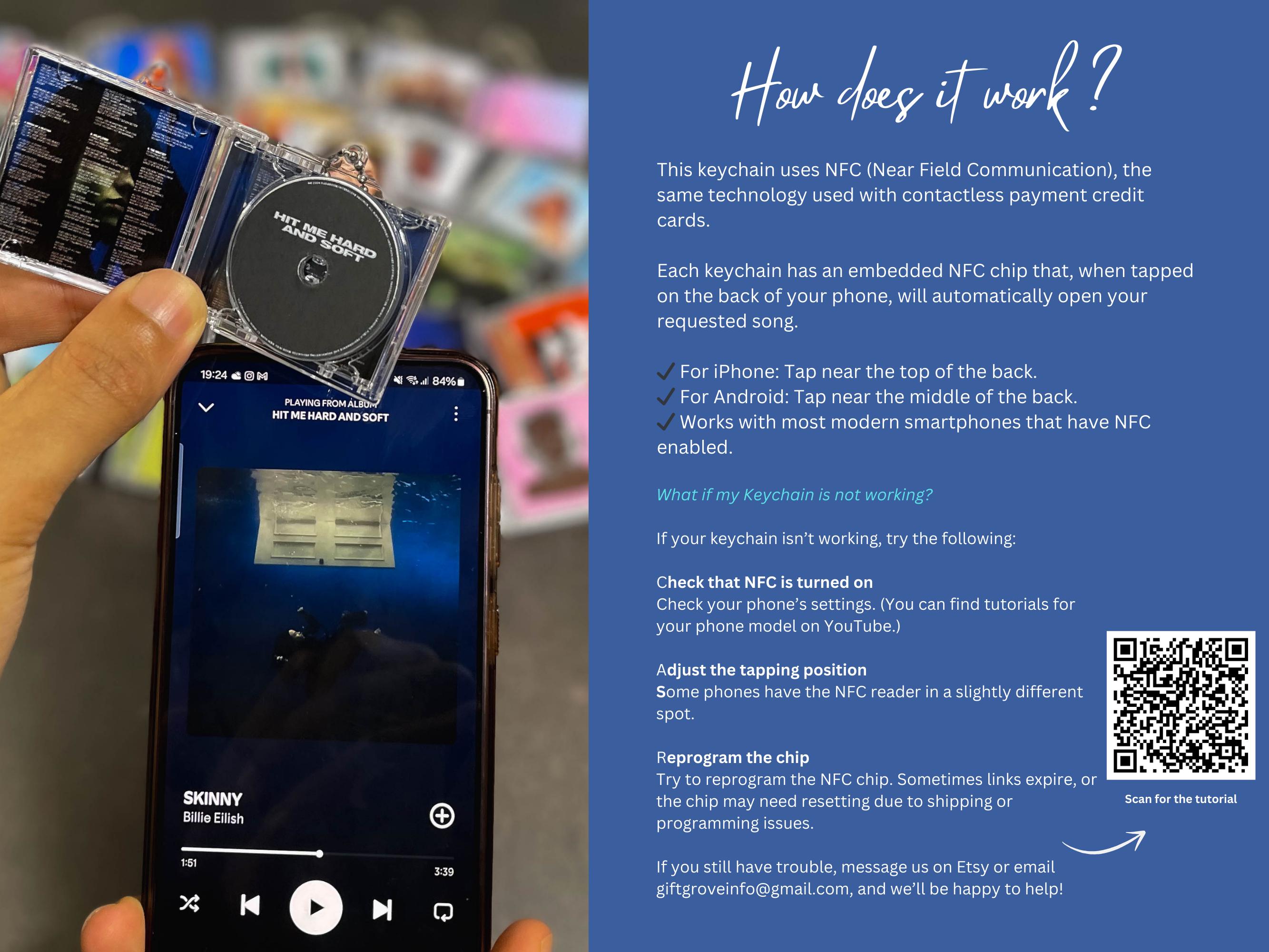 Custom Mini CD Album Keychain With NFC – Play Your Favorite Music ...