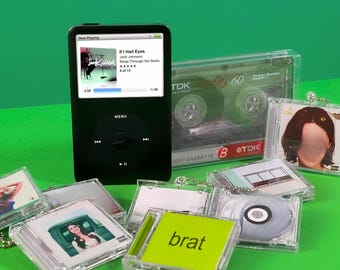 Custom Mini CD Album Keychain with NFC – Play Your Favorite Music Instantly – Personalized Music Gift For Mom, Music Lover Keychain CD Album