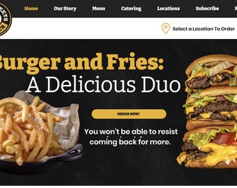 WIX Restaurant/Fast Food Burger Site Template