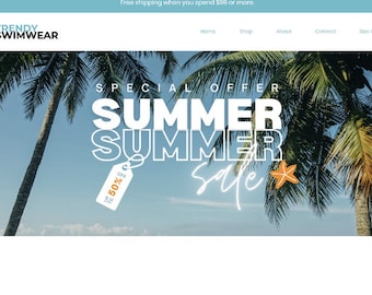 WIX Swimwear/Fashion E-Commerce Site Template