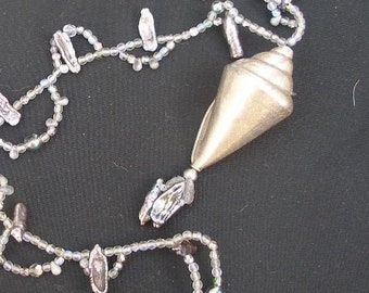 Labradorite, Black Stick Pearls, Crystal, Silver,  ABGlass AWESOME necklace  -- OlympiaEtsy, etsyBead, WWWG,  Luxe, SRAJD, SupportingArtists