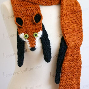 Digital PDF Crochet Pattern for Fox Scarf DIY Fashion Tutorial Instant Download ENGLISH only image 3