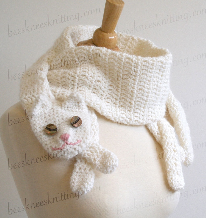 Digital PDF Crochet Pattern for Cat Cuddler Scarf DIY Fashion Tutorial Instant Download ENGLISH only image 2