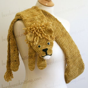 Digital PDF Crochet Pattern for Lion Scarf DIY Fashion Tutorial Instant Download ENGLISH only image 4