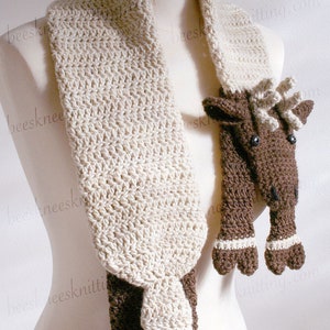 Digital PDF Crochet Pattern for Reindeer Scarf DIY Fashion Tutorial Instant Download ENGLISH only image 3