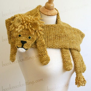 Digital PDF Crochet Pattern for Lion Scarf DIY Fashion Tutorial Instant Download ENGLISH only image 2