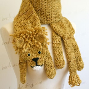 Digital PDF Crochet Pattern for Lion Scarf DIY Fashion Tutorial Instant Download ENGLISH only image 1