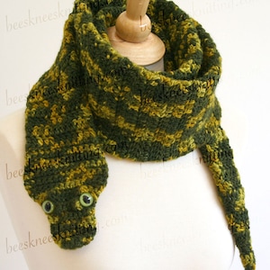 Digital PDF Crochet Pattern for Snake Scarf DIY Fashion Tutorial Instant Download ENGLISH only image 4