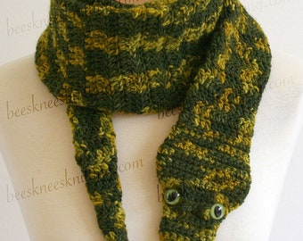 Digital PDF Crochet Pattern for Snake Scarf - DIY Fashion Tutorial - Instant Download - ENGLISH only