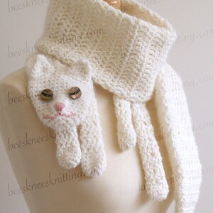 Digital PDF Crochet Pattern for Cat Cuddler Scarf DIY Fashion Tutorial Instant Download ENGLISH only image 3