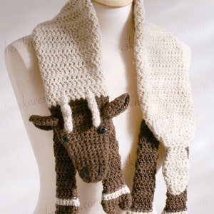 Digital PDF Crochet Pattern for Reindeer Scarf DIY Fashion Tutorial Instant Download ENGLISH only image 5