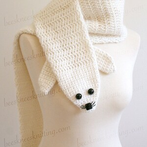 Digital PDF Crochet Pattern for Seal Pup Scarf DIY Fashion Tutorial Instant Download ENGLISH only image 5