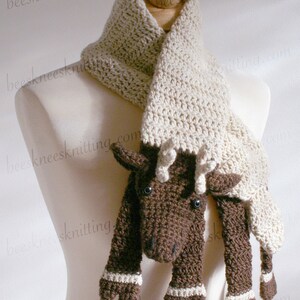 Digital PDF Crochet Pattern for Reindeer Scarf DIY Fashion Tutorial Instant Download ENGLISH only image 2