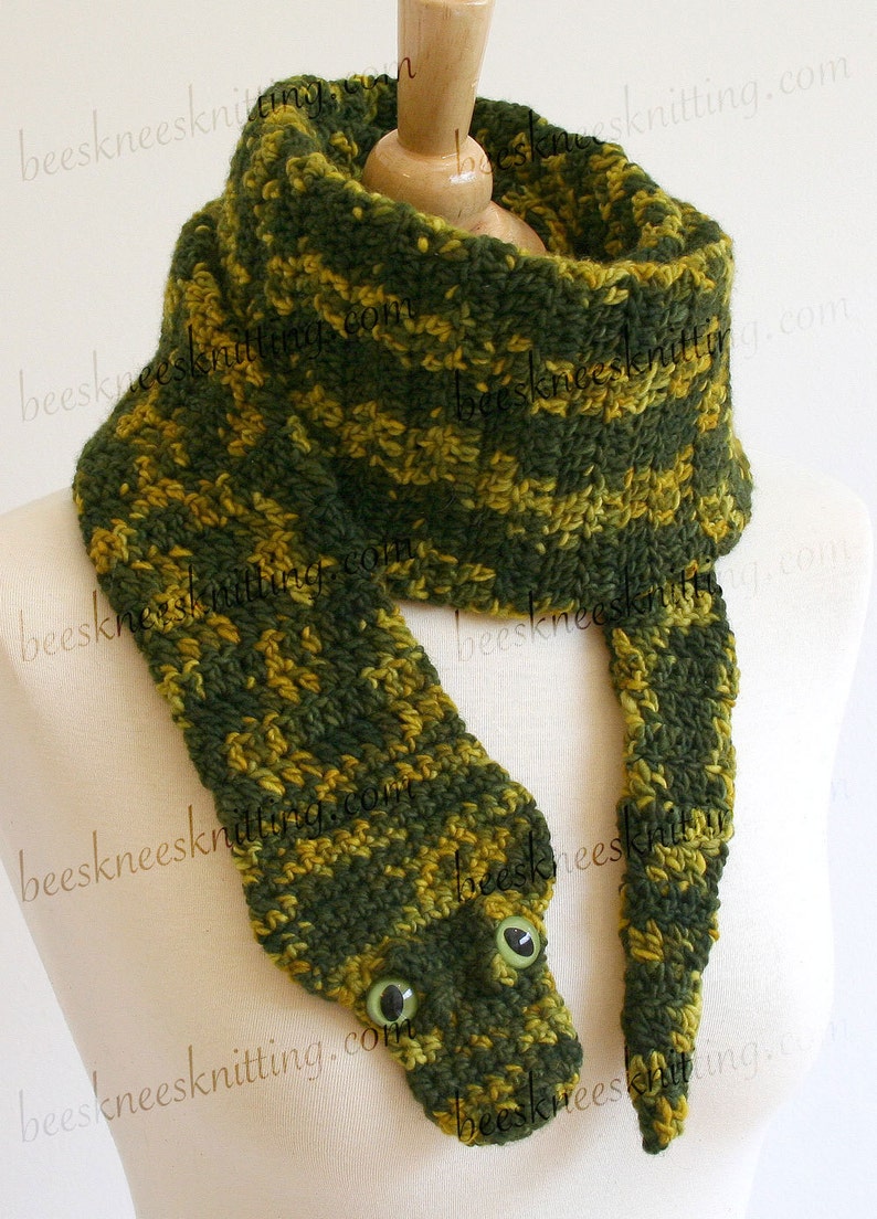 Digital PDF Crochet Pattern for Snake Scarf DIY Fashion Tutorial Instant Download ENGLISH only image 3