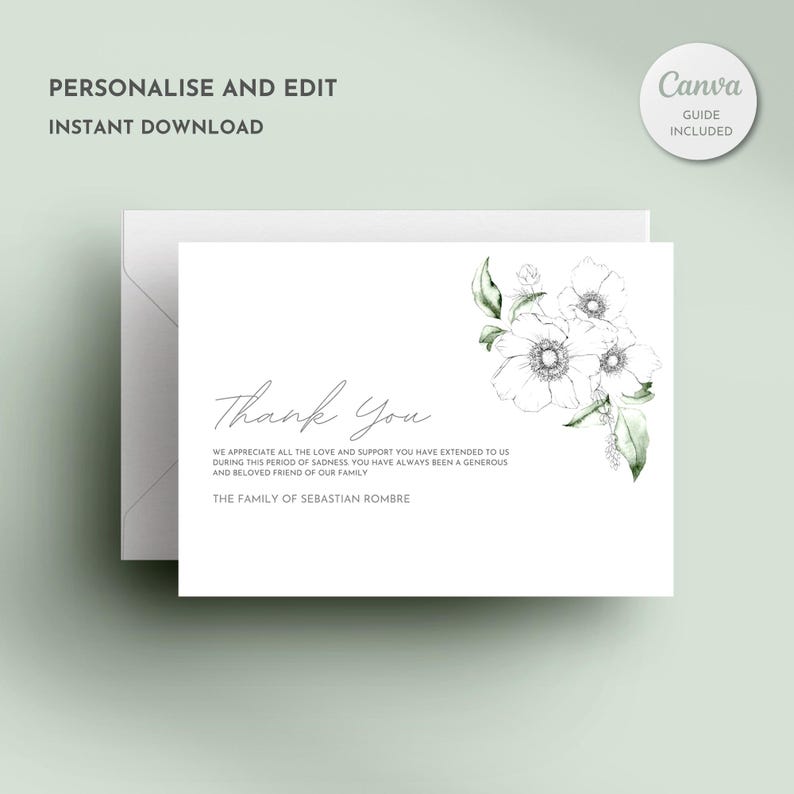 Elegant Funeral Thank You Note Digital Template Editable Memorial elegant-funeral-thank-you-note-digital-template-editable-memorial