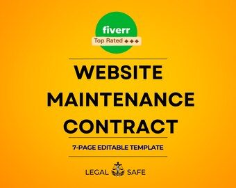 Detailed Website Maintenance Contract Template