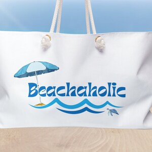 Weekender Bag, Oversized Weekender Tote, Women&#39;s weekender bag, Beachaholic Weekender Bag, Oversized Tote bag, Beach Bag