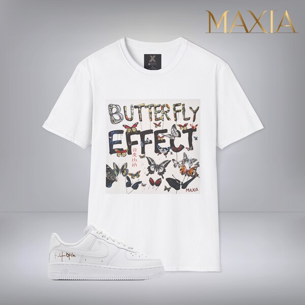 White Tee Shirt Matching Sneaker White Air Force 1 Travis Utopia Merch Gift For Sneakerhead Tshirt Butterfly Effect Rodeo Merch T Shirt