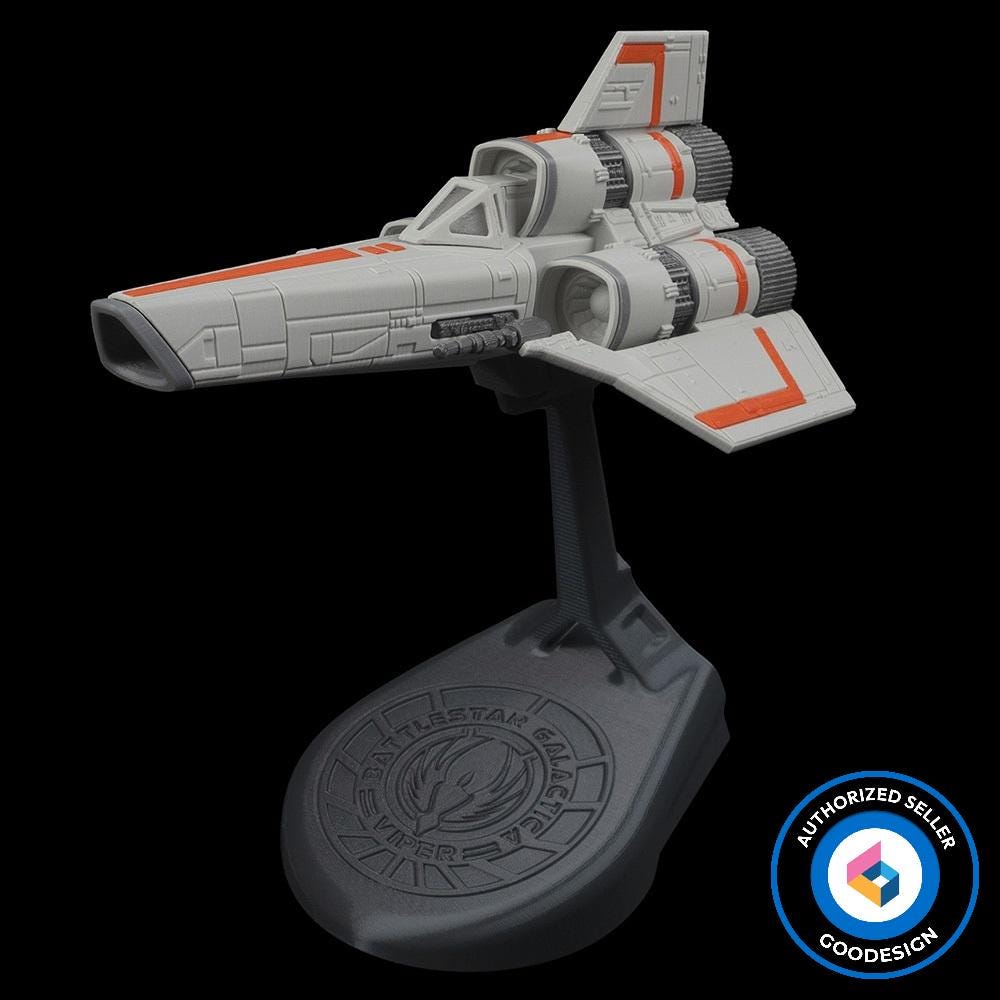 Battlestar Galactica 2004 Colonial Viper MK II 2 (20 in. CHROME) Checkout our Shopify Store Battlestar Galactica 2004 Colonial Viper MK II 2 (20 in. CHROME) Checkout our Shopify Store