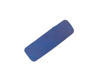 Blue Barrette Iridescent Bright Rectangle 70mm ShyMyrtle Silk Ribbon Fabric, Ship from USA