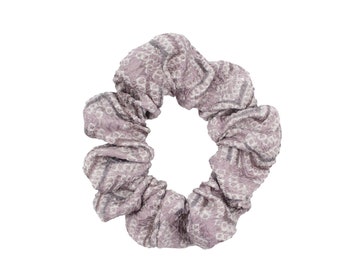 Silk Kimono Scrunchies, Japanese Sustainable Light Purple Shibori