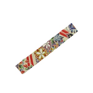 Floral Big Barrette, Large Kimono Clip, Japanese Fabric, 4 inches 100mm
