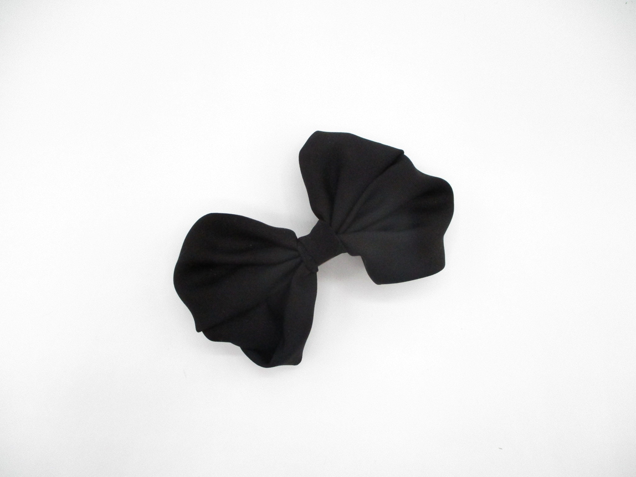 Black Silk Ribbon Hair Clip French Style Barrette Kimono Etsy