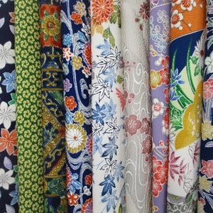 You found Kimie's Small Stash 10 Small Vintage Silk Kimono Scraps Fun Mix, Ship from USA