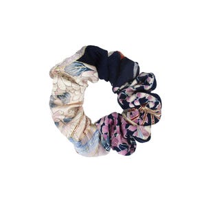 Elegant Kimono Silk Scrunchies, Japanese Kimono Fabric Ready to Ship, Beautiful Floral