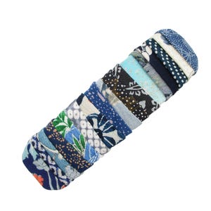 Blue Mix Kimono Barrette, Long Hair Clip, Thick Wavy Hair Accessory
