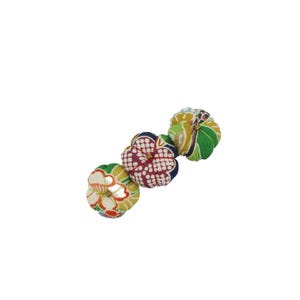 Green Barrette, Floral Statement Silk Hair Clip, Kimono Hair 60mm