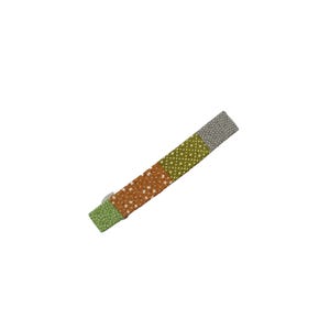 Colorful Edo Komon Skinny Barrette, Japanese Kimono Silk Fabric 70mm