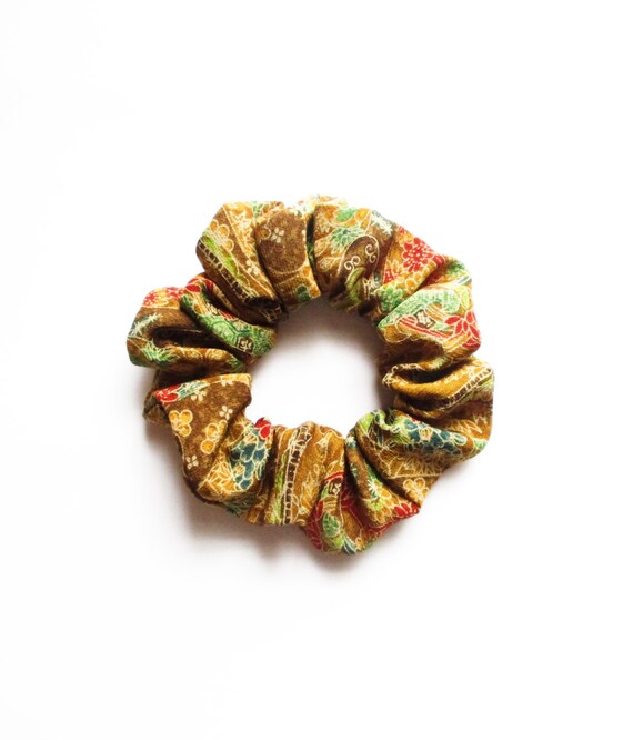 Japanese Kimono Scrunchies Silk Hair Tie Sustainable Gift Etsy