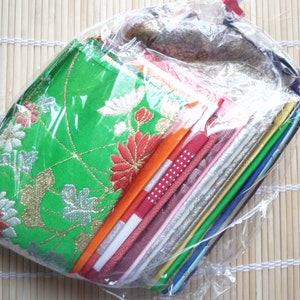 Obi Kimono Fabric Scrap Bag Set Japanese Craft Supply - Etsy