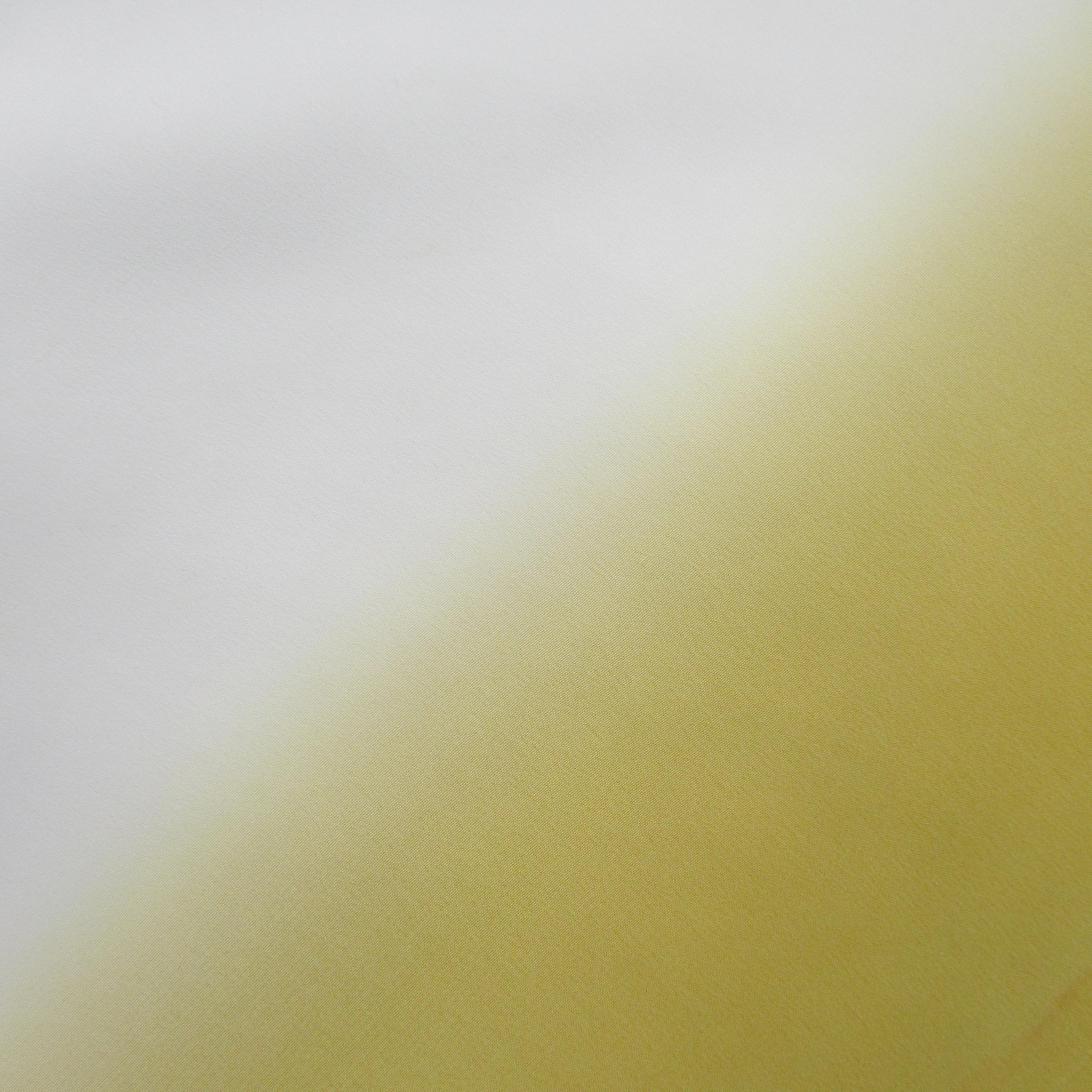 Yellow Bokashi Hakkake Set of 4 Lining Thin Yellow X Cream Silk