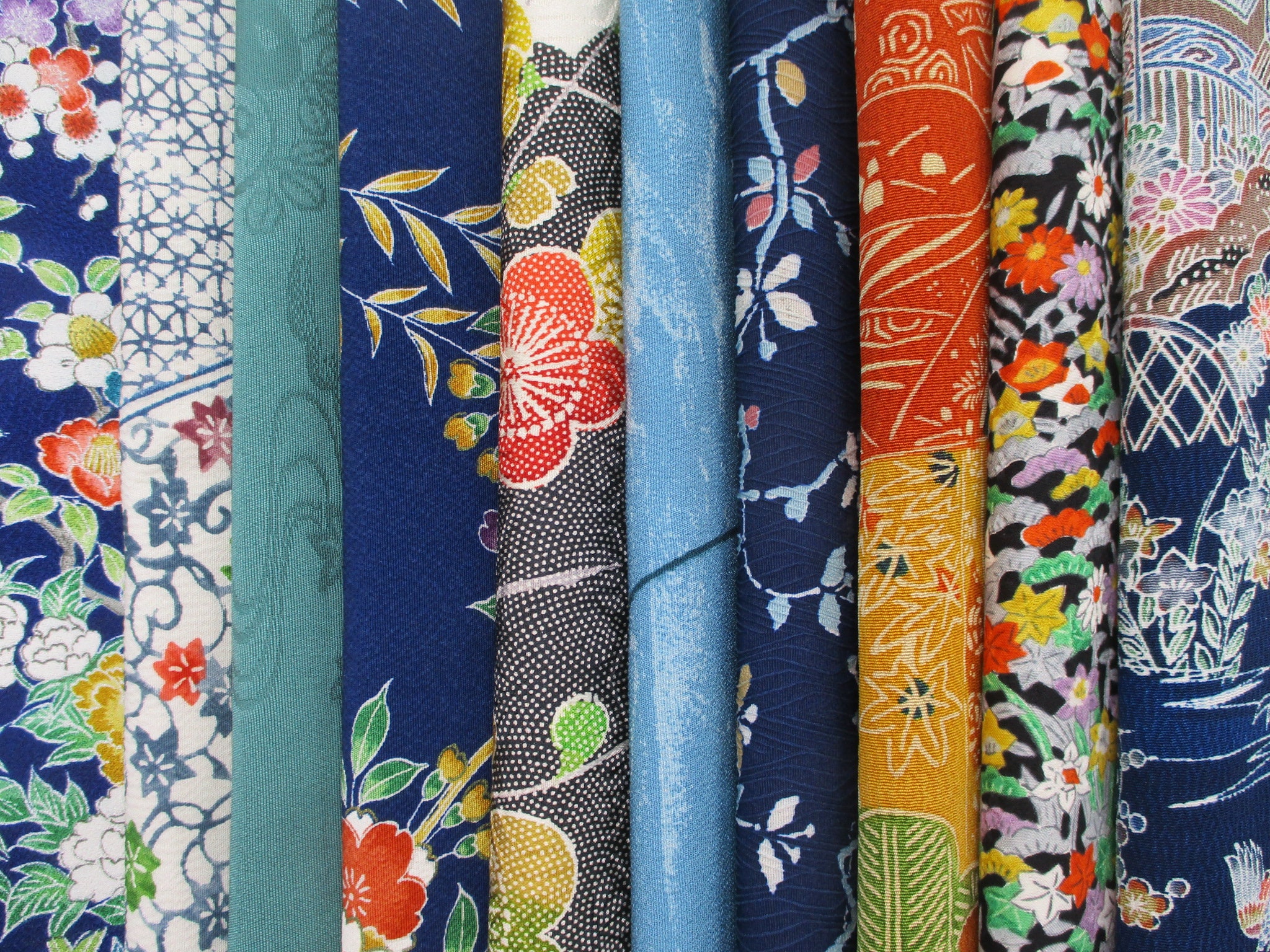 You found Kimie's Small Stash 10 Small Vintage Silk Kimono Scraps…