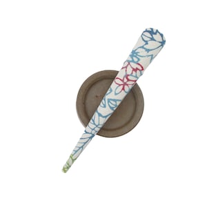 Floral Kimono Fabric Hair Clip: Japanese Silk Accessory Long