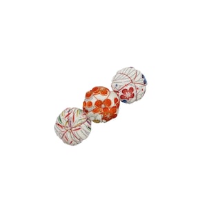 Kawaii Kimono Barrette, Japanese Silk Kimono Hair Clip, Floral 60mm