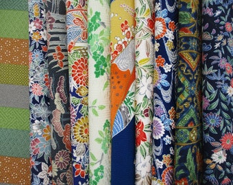 You found Kimie's Small Stash 10 Small Vintage Silk Kimono Scraps Fun Mix, Ship from USA