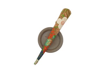 Silk Kimono Hair Clip: Elegant Japanese Hair Claw (130mm) Long Bold