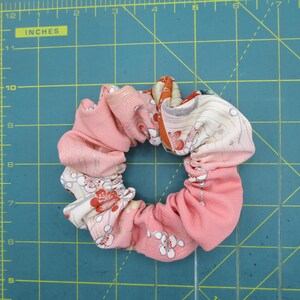 Kawaii Pink Floral Simple Handmade Vintage Silk Kimono Scrunchie immagine 16