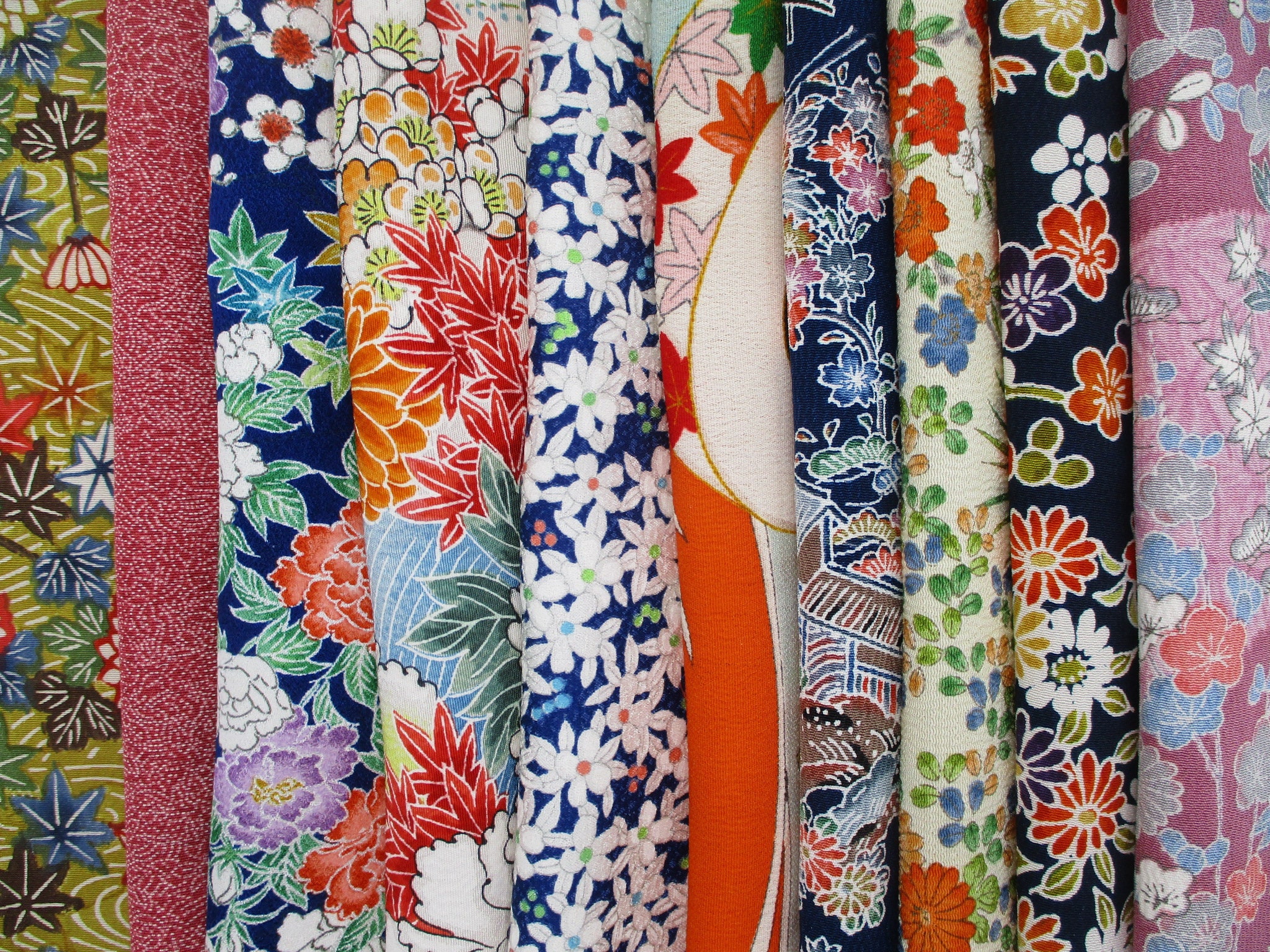 You found Kimie's Small Stash 10 Small Vintage Silk Kimono Scraps…