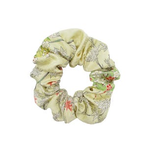 Kawaii Silk Kimono Scrunchie, Japanese Eco Friendly Upcycled Hair Shushu