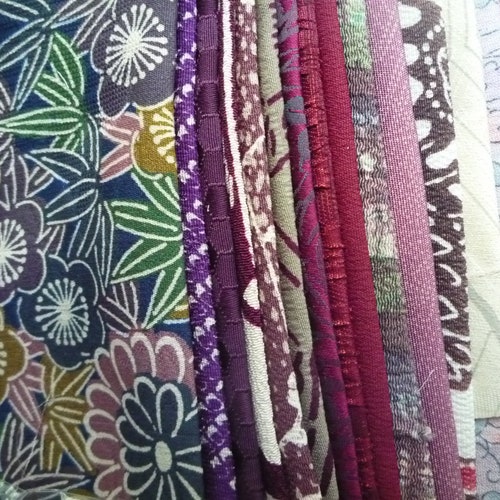 Japanese Vintage Fabric Set Pink Grab Bag 23 Remnants Etsy Canada