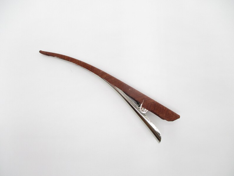 130mm Metal Long Clip Ship from USA Brown Rinzu Minimalist Alligator Clip