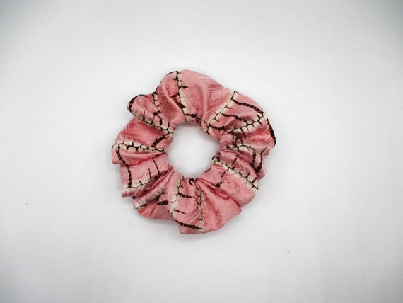 Oval Vintage Silk Fabric Ship from USA 70mm Pink Kimono Barrette