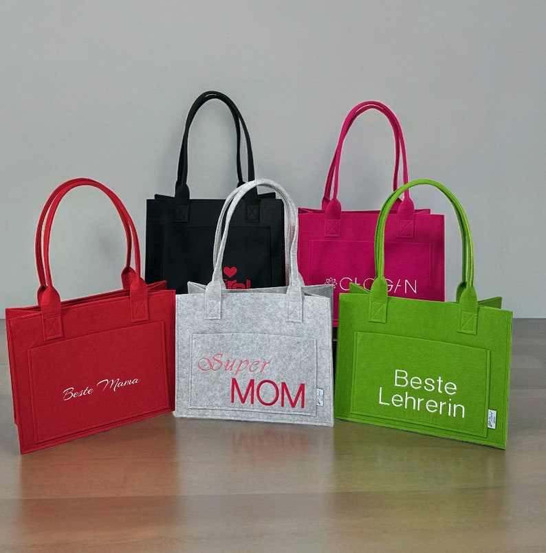 Personalized Felt Bag With Initial and Name Gift for Woman Sister