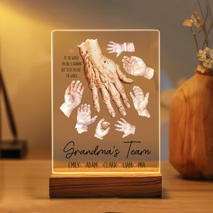 Personalized First Mom, Now Grandma Heart Acrylic Plaque, Valentine Gift, Nana Gifts, Mothers Day Gift, Birth Month Flowers Gift For Grandma
