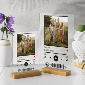 Acrylic Music Plaque Anniversary Gift For Him, Custom Music Plaque , Personalized Gift , Unique Anniversary Gift-Fast Shipping