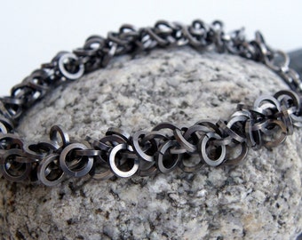 Chainmaille Bracelet - Square Wire Shaggy Loops Bracelet - Stainless Steel Chainmail